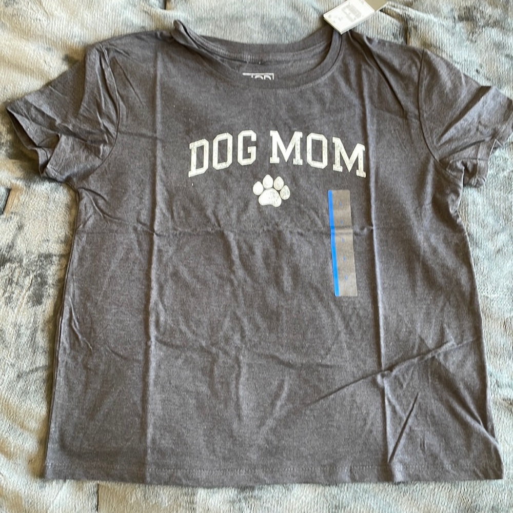 Modern Lux Dog Mom Heather Gray T Shirt